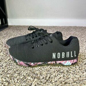 Nobull Gym Shoes Women's Size 9.5 Outwork Superfabric Workout Black Daisy